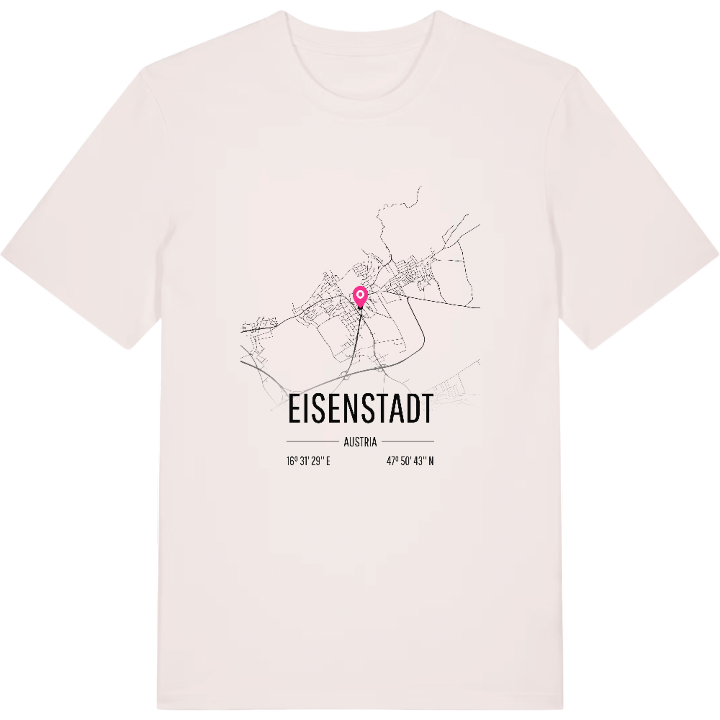 Eisenstadt karta t-shirt – t-shirt från PinShirt
