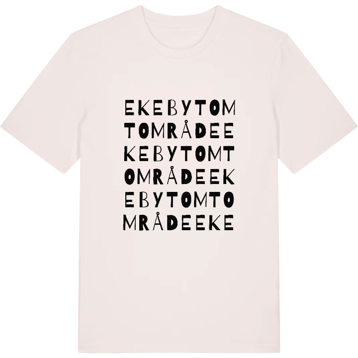 Ekeby tomtområde ordlek t-shirt – t-shirt från PinShirt