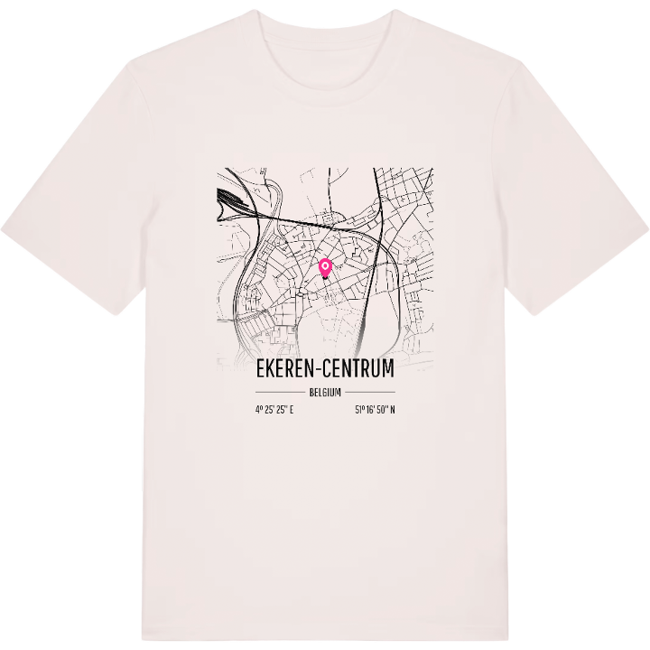 Ekeren-Centrum karta t-shirt – t-shirt från PinShirt
