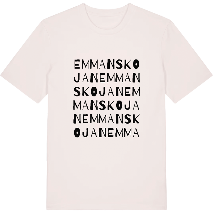 Emmanskojan ordlek t-shirt – t-shirt från PinShirt
