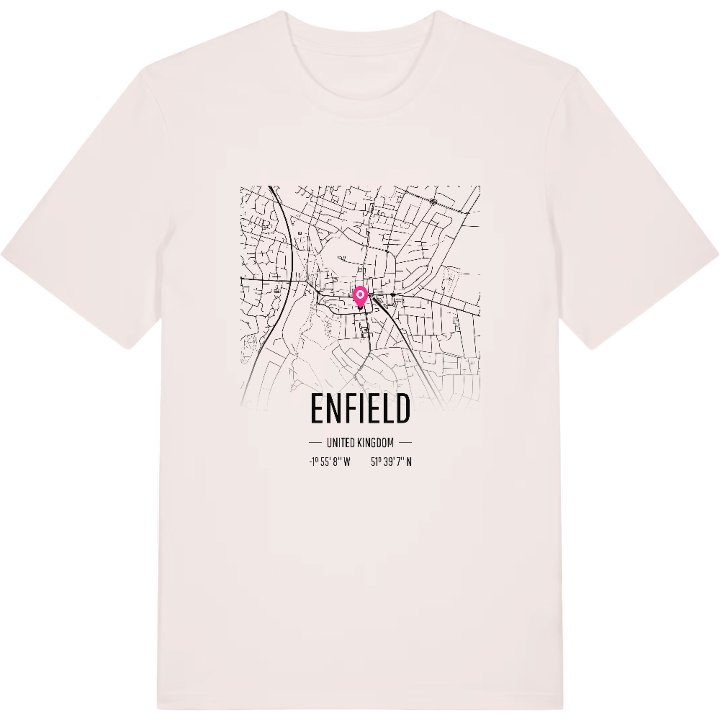 Enfield karta t-shirt – t-shirt från PinShirt