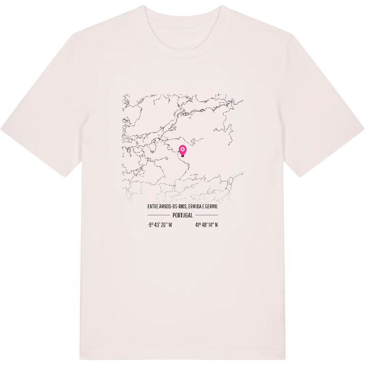 Entre Ambos-os-Rios, Ermida e Germil karta t-shirt – t-shirt från PinShirt