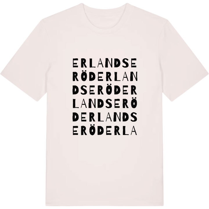 Erlandseröd ordlek t-shirt – t-shirt från PinShirt