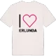 Jag älskar Erlunda t-shirt stort tryck