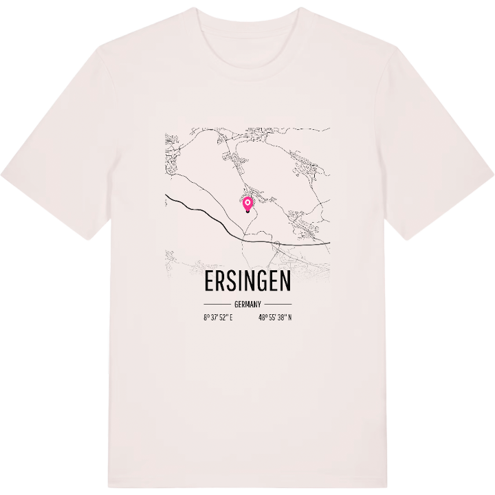 Ersingen karta t-shirt – t-shirt från PinShirt