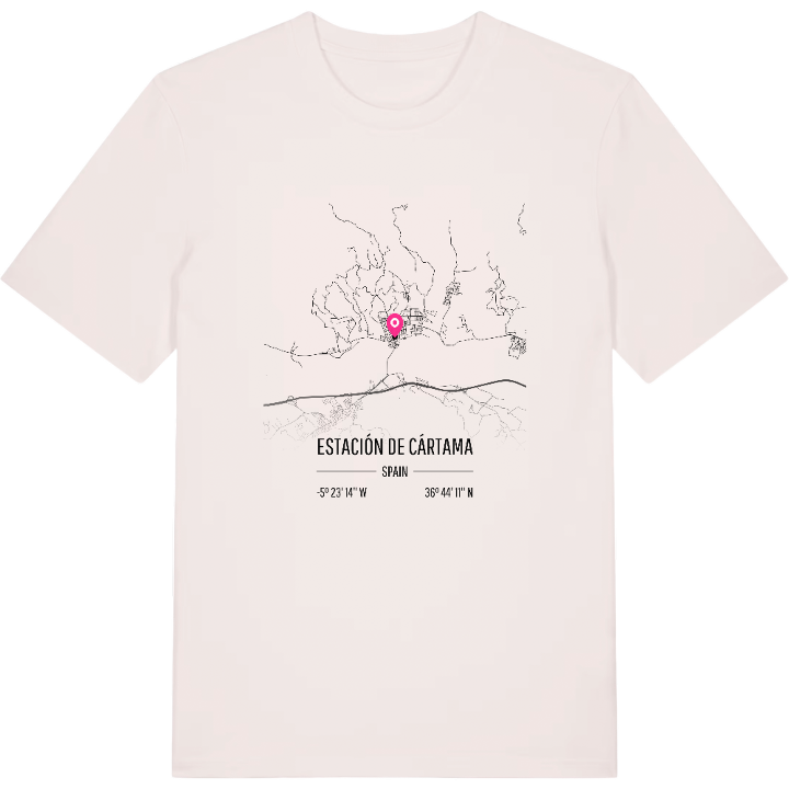 Estación de Cártama karta t-shirt – t-shirt från PinShirt