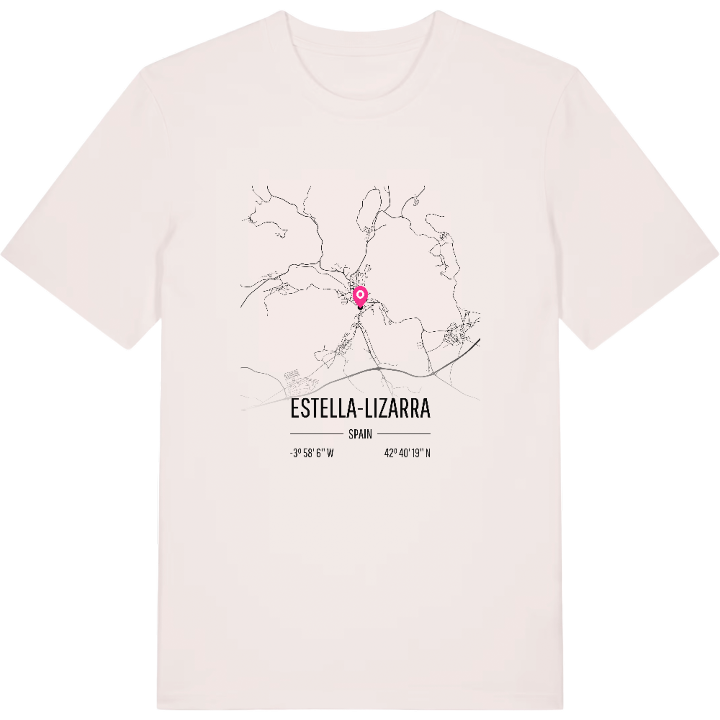 Estella-Lizarra karta t-shirt – t-shirt från PinShirt