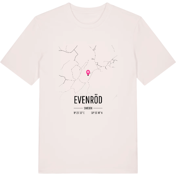 Evenröd karta t-shirt – t-shirt från PinShirt
