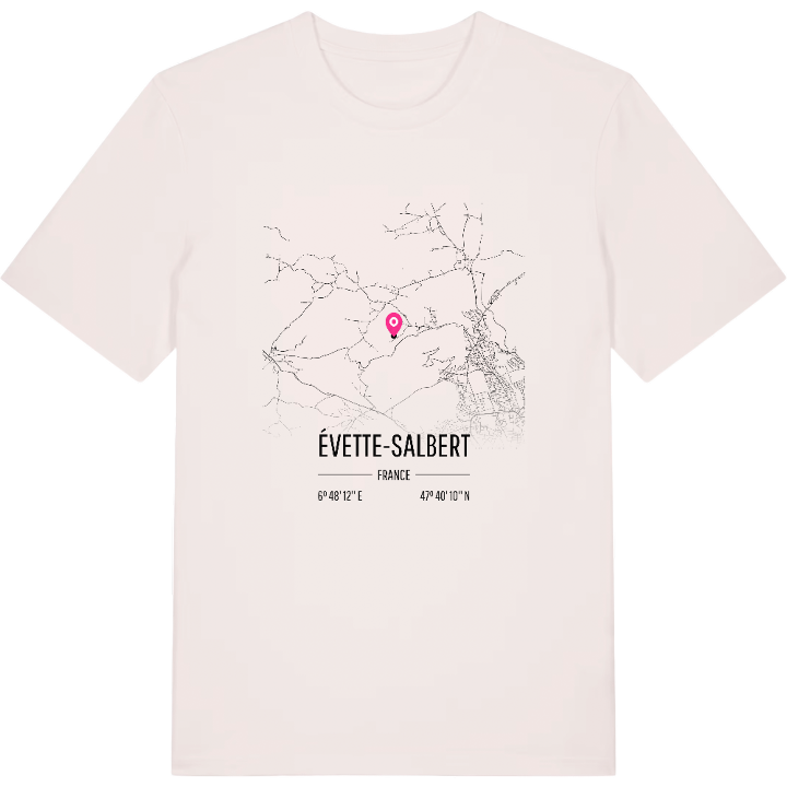 Évette-Salbert karta t-shirt – t-shirt från PinShirt