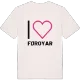 Jag älskar Føroyar t-shirt stort tryck