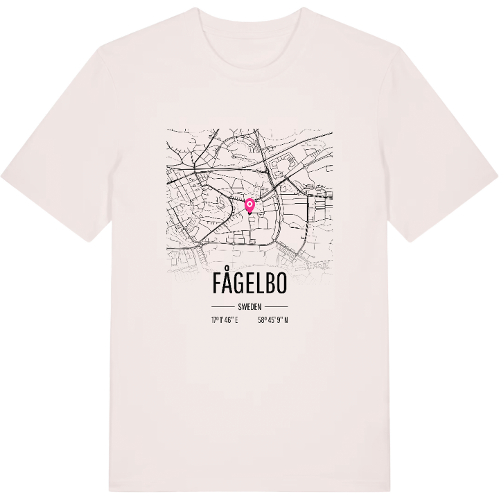 Fågelbo karta t-shirt – t-shirt från PinShirt