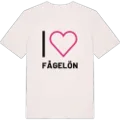 Jag älskar Fågelön t-shirt stort tryck