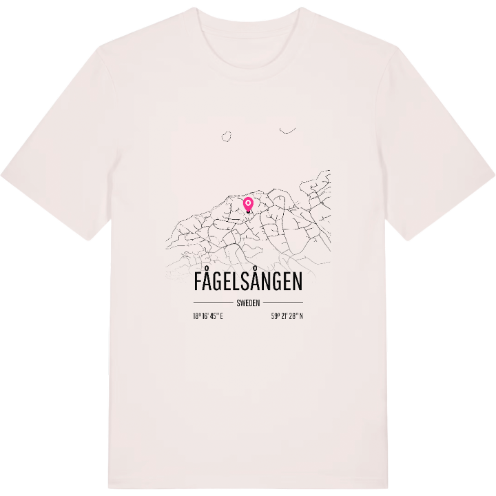Fågelsången karta t-shirt – t-shirt från PinShirt