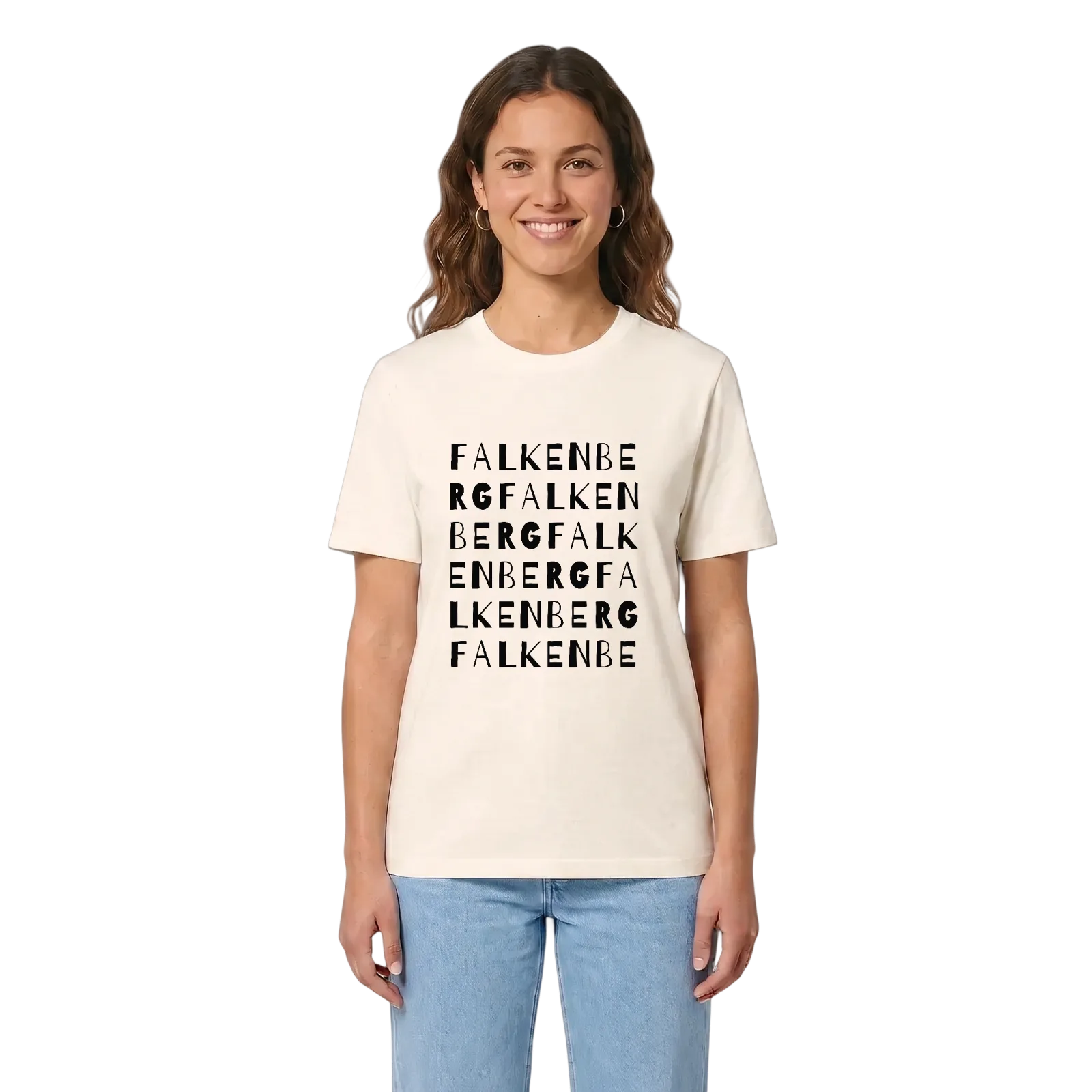 Falkenberg ordlek t-shirt – Vintage White, i miljö