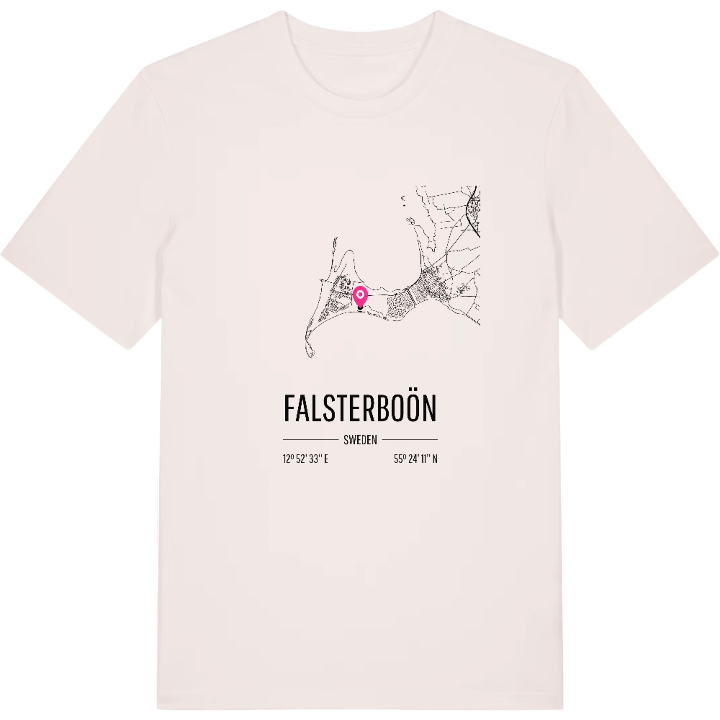Falsterboön karta t-shirt – t-shirt från PinShirt