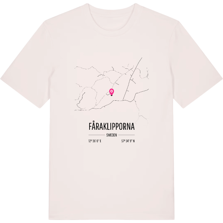 Fåraklipporna karta t-shirt – t-shirt från PinShirt