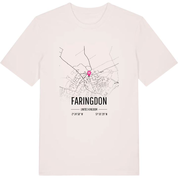 Faringdon karta t-shirt – t-shirt från PinShirt