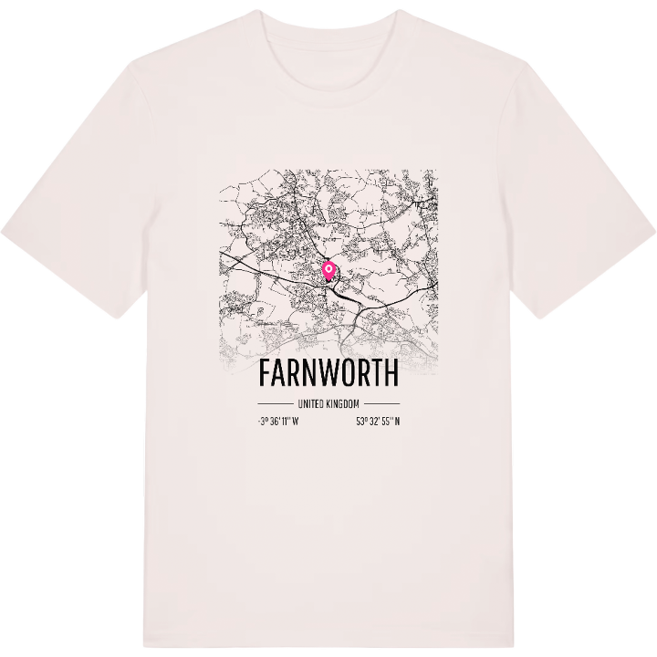 Farnworth karta t-shirt – t-shirt från PinShirt