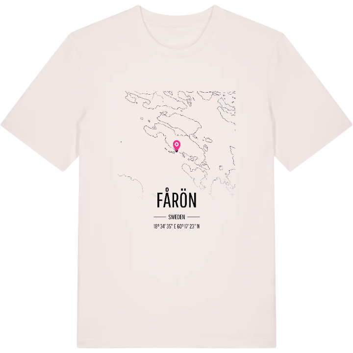 Fårön karta t-shirt – t-shirt från PinShirt