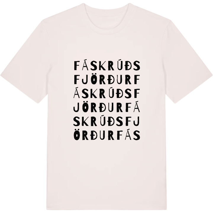 Fáskrúðsfjörður ordlek t-shirt – t-shirt från PinShirt