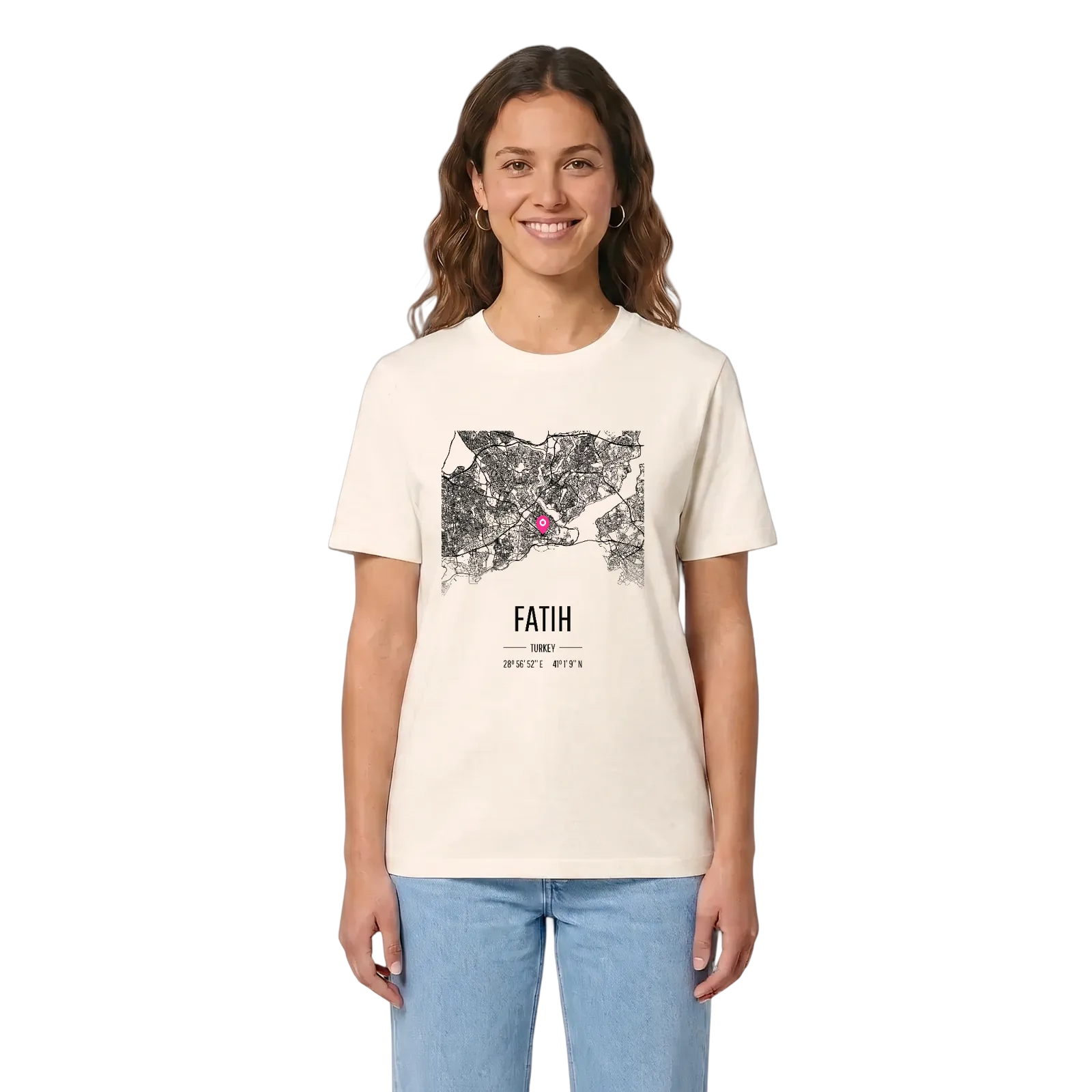 Fatih karta t-shirt – Vintage White, i miljö