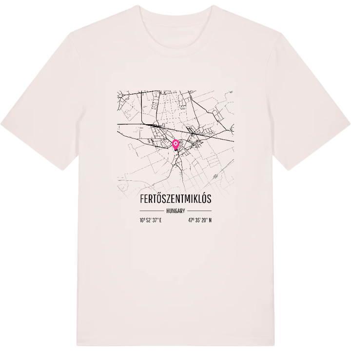 Fertőszentmiklós karta t-shirt – t-shirt från PinShirt