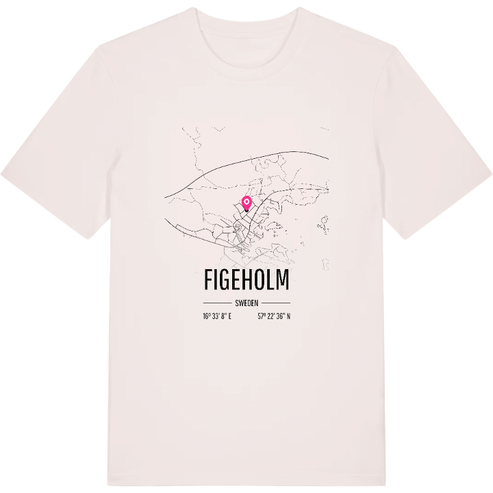 Figeholm karta t-shirt – t-shirt från PinShirt