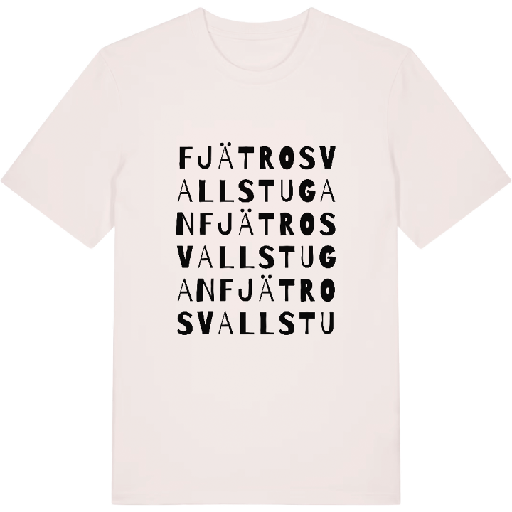 Fjätrosvallstugan ordlek t-shirt – t-shirt från PinShirt