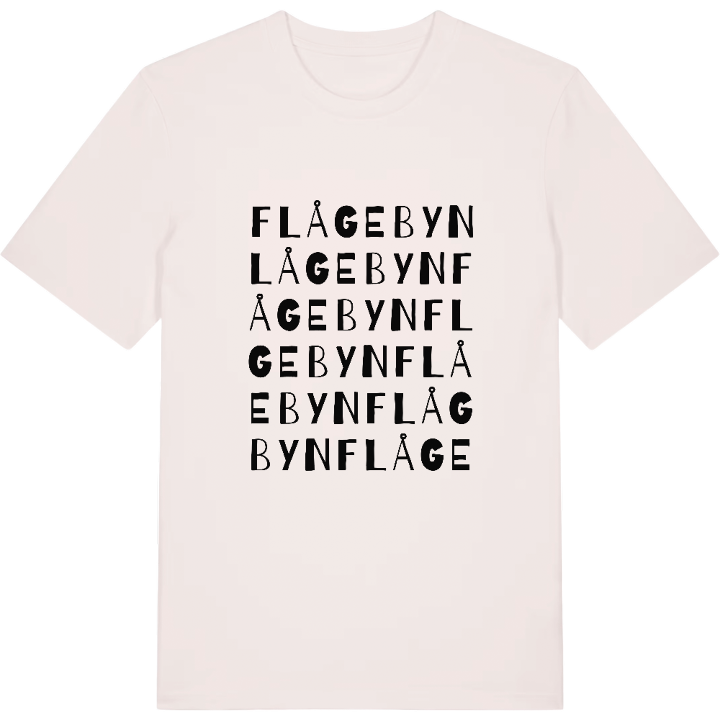 Flågebyn ordlek t-shirt – t-shirt från PinShirt