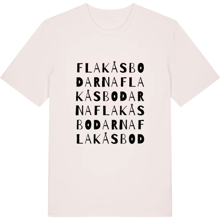 Flakåsbodarna ordlek t-shirt – t-shirt från PinShirt
