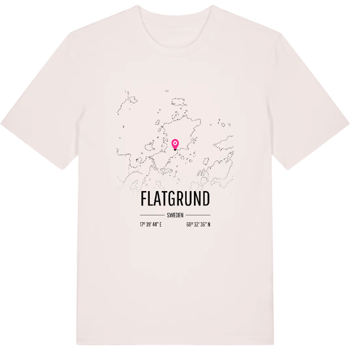 Flatgrund karta t-shirt – t-shirt från PinShirt