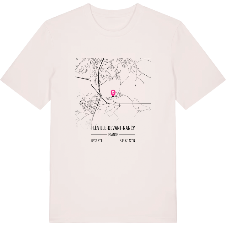 Fléville-devant-Nancy karta t-shirt – t-shirt från PinShirt