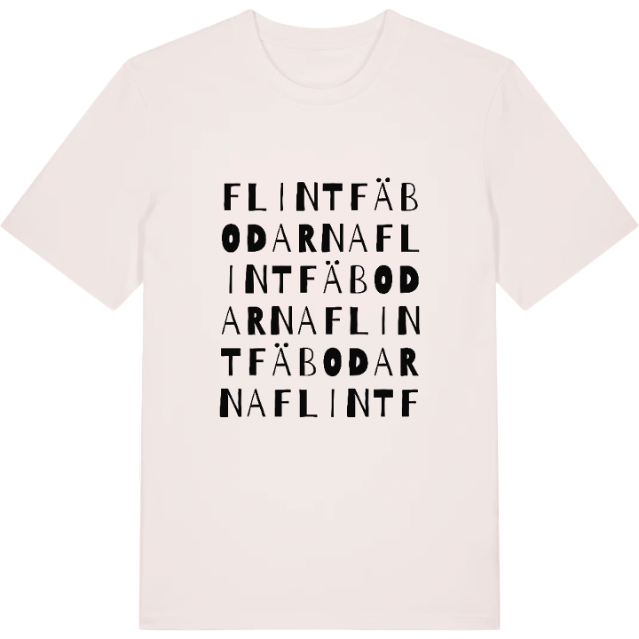 Flintfäbodarna ordlek t-shirt – t-shirt från PinShirt