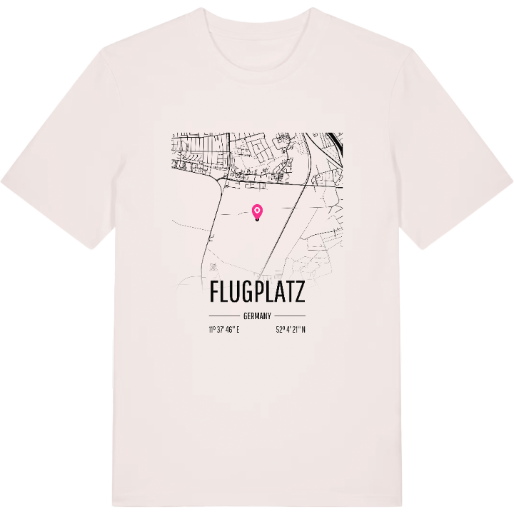Flugplatz karta t-shirt – t-shirt från PinShirt