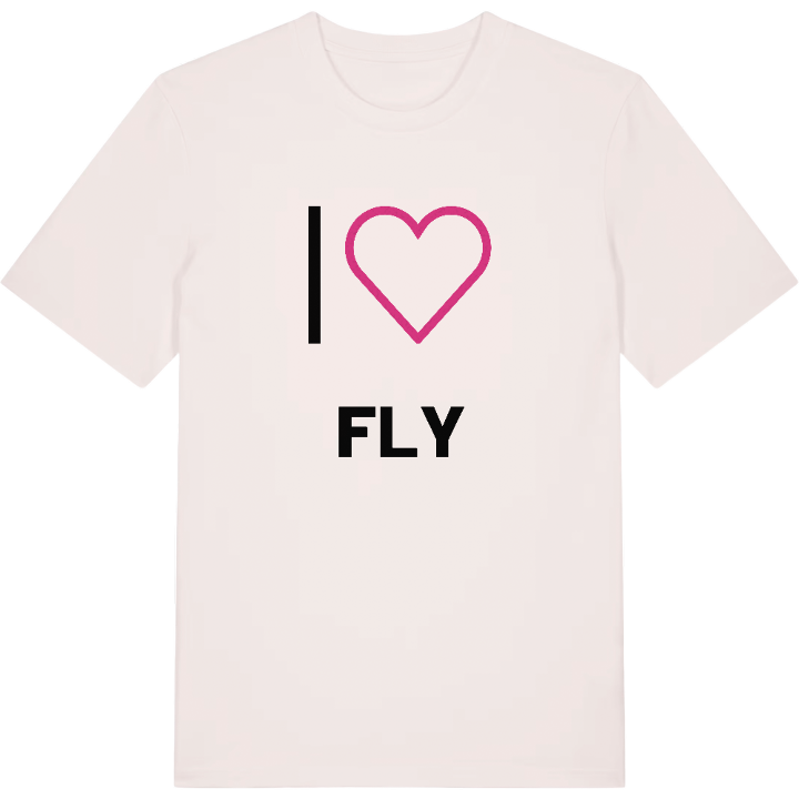 Jag älskar Fly t-shirt stort tryck – t-shirt från PinShirt