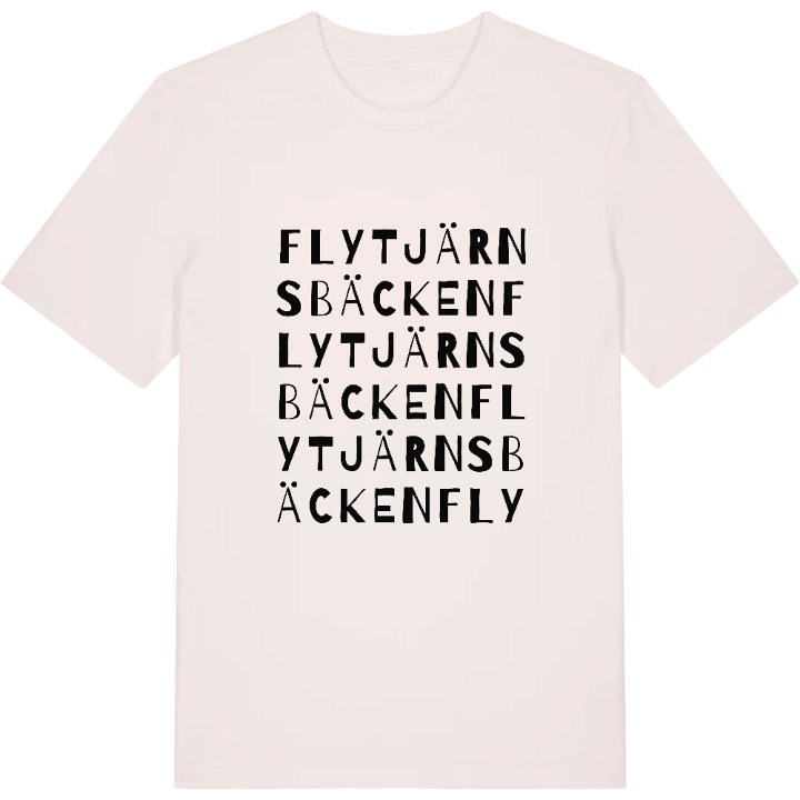 Flytjärnsbäcken ordlek t-shirt – t-shirt från PinShirt