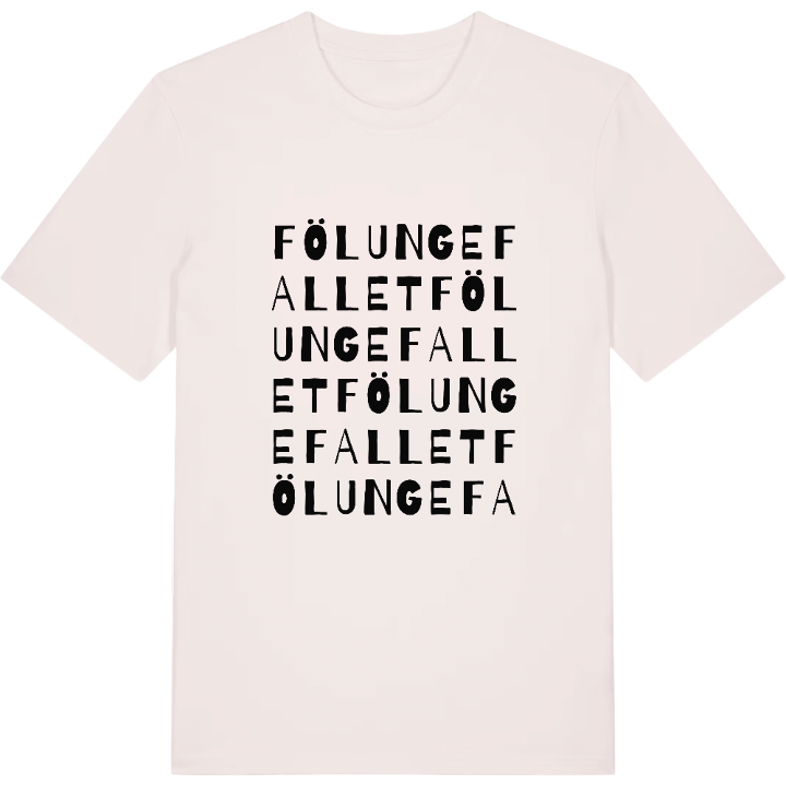 Fölungefallet ordlek t-shirt – t-shirt från PinShirt