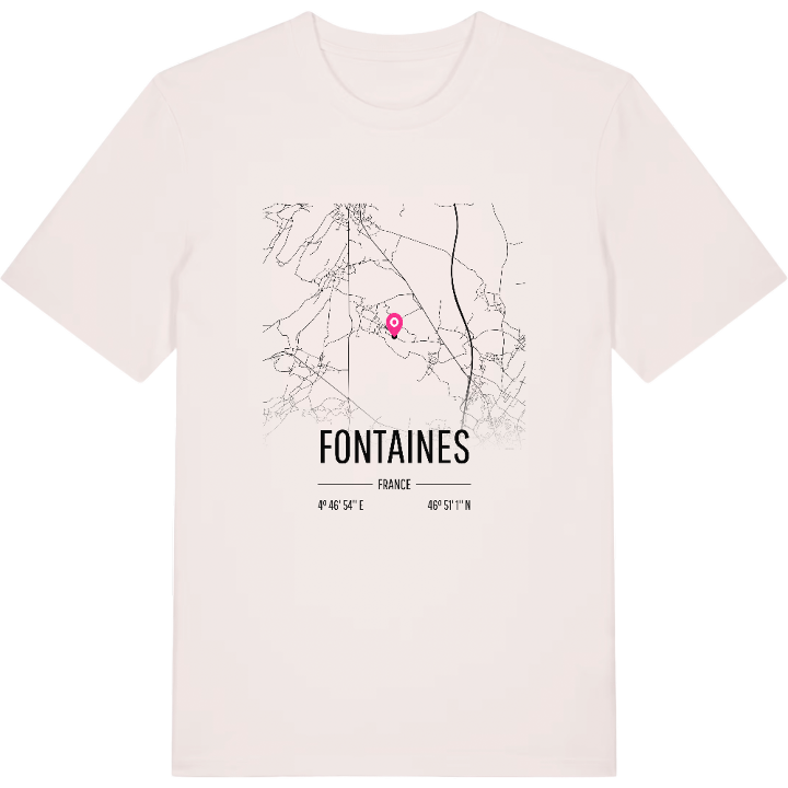 Fontaines karta t-shirt – t-shirt från PinShirt