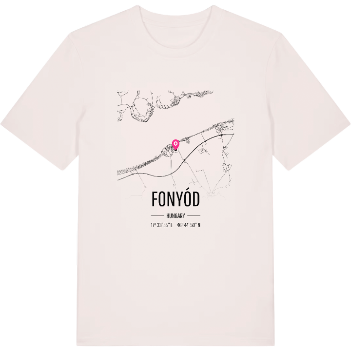 Fonyód karta t-shirt – t-shirt från PinShirt
