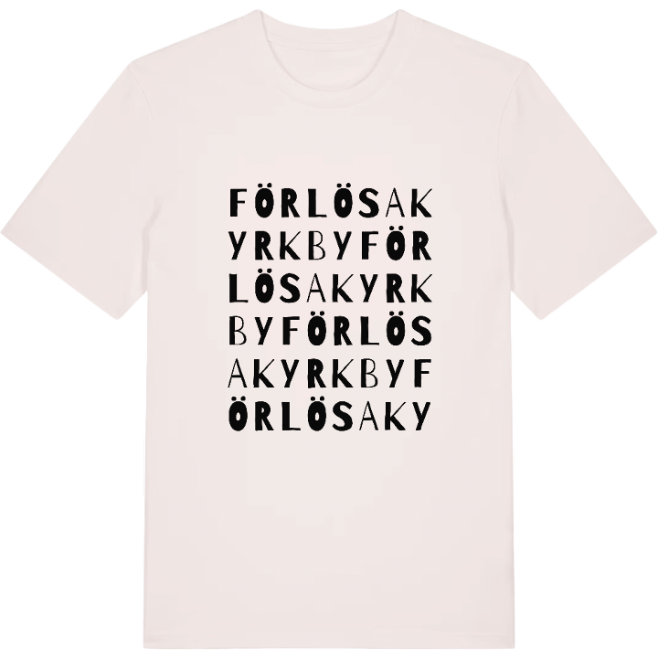 Förlösa kyrkby ordlek t-shirt – t-shirt från PinShirt