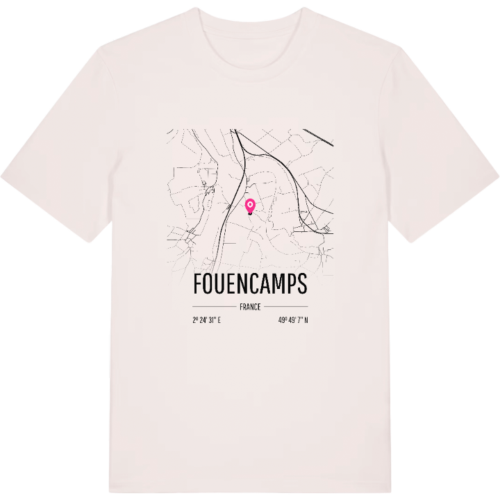 Fouencamps karta t-shirt – t-shirt från PinShirt