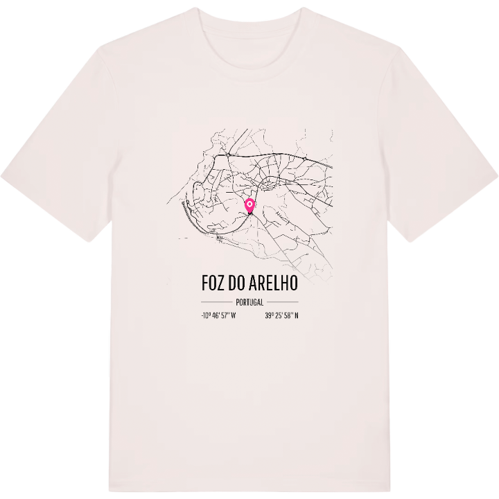 Foz do Arelho karta t-shirt – t-shirt från PinShirt