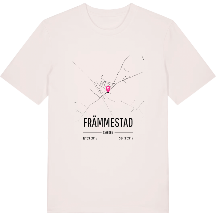 Främmestad karta t-shirt – t-shirt från PinShirt