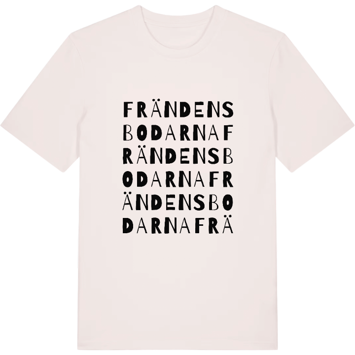 Frändensbodarna ordlek t-shirt – t-shirt från PinShirt