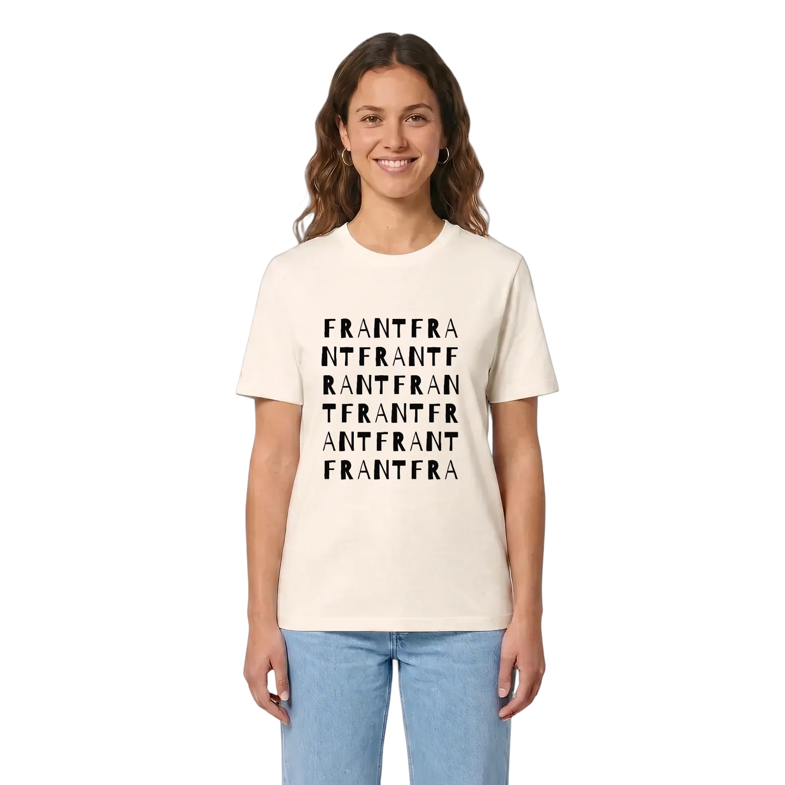 Frant ordlek t-shirt – Vintage White, i miljö