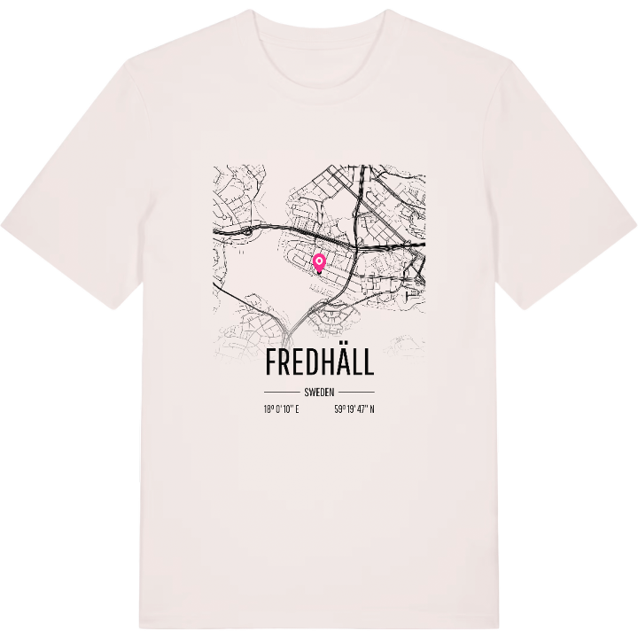 Fredhäll karta t-shirt – t-shirt från PinShirt