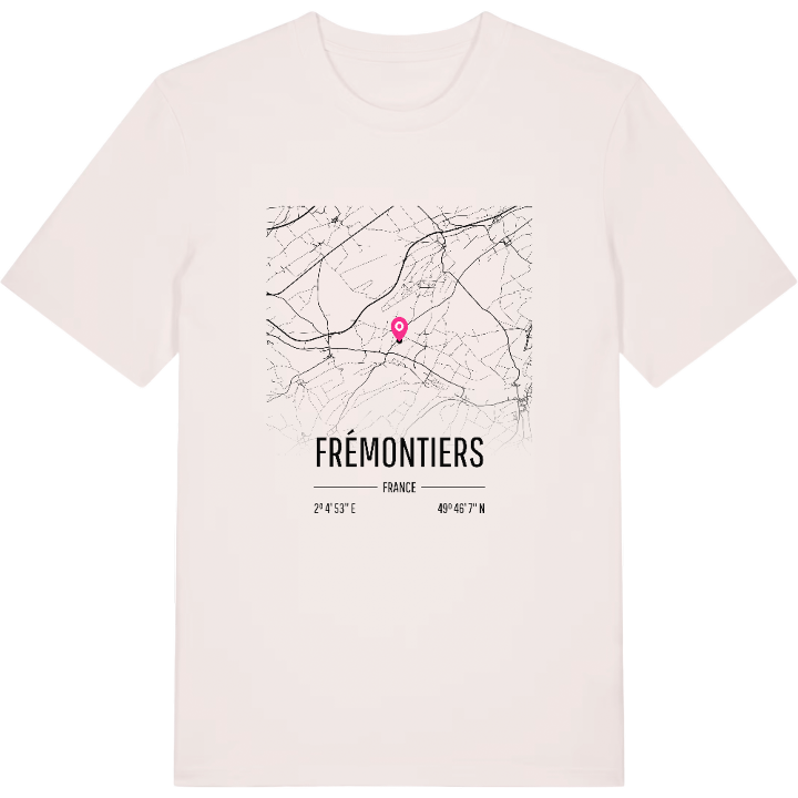 Frémontiers karta t-shirt – t-shirt från PinShirt