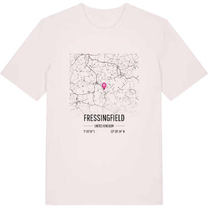 Fressingfield karta t-shirt – t-shirt från PinShirt