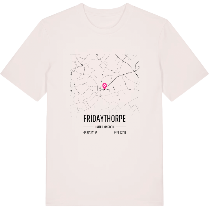 Fridaythorpe karta t-shirt – t-shirt från PinShirt