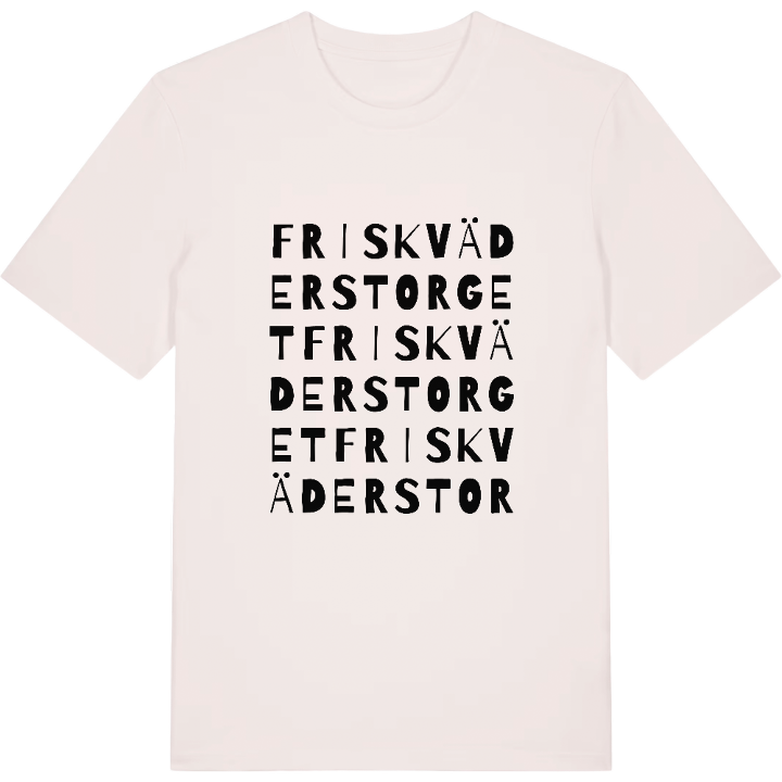 Friskväderstorget ordlek t-shirt – t-shirt från PinShirt